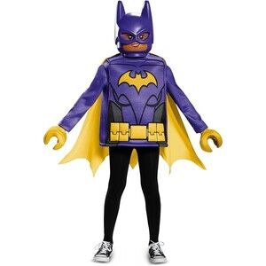 Batgirl LEGO Movie Deluxe Girls Costume M 7–8 – Tunic Cape Mask Mitts -No Pants